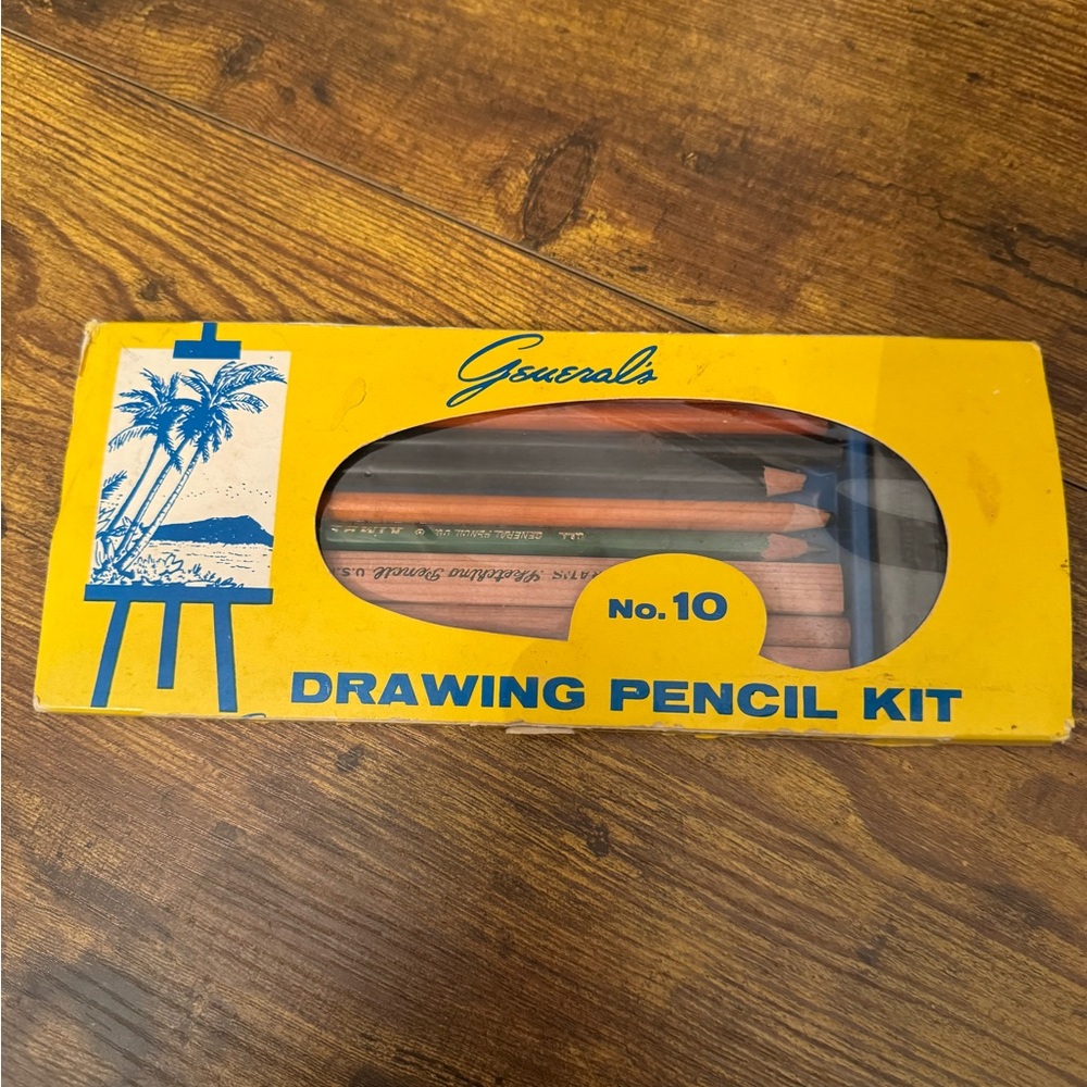 General’s No‎ 10 Drawing Pencil Kit Vintage USA Charcoal Sketch Set